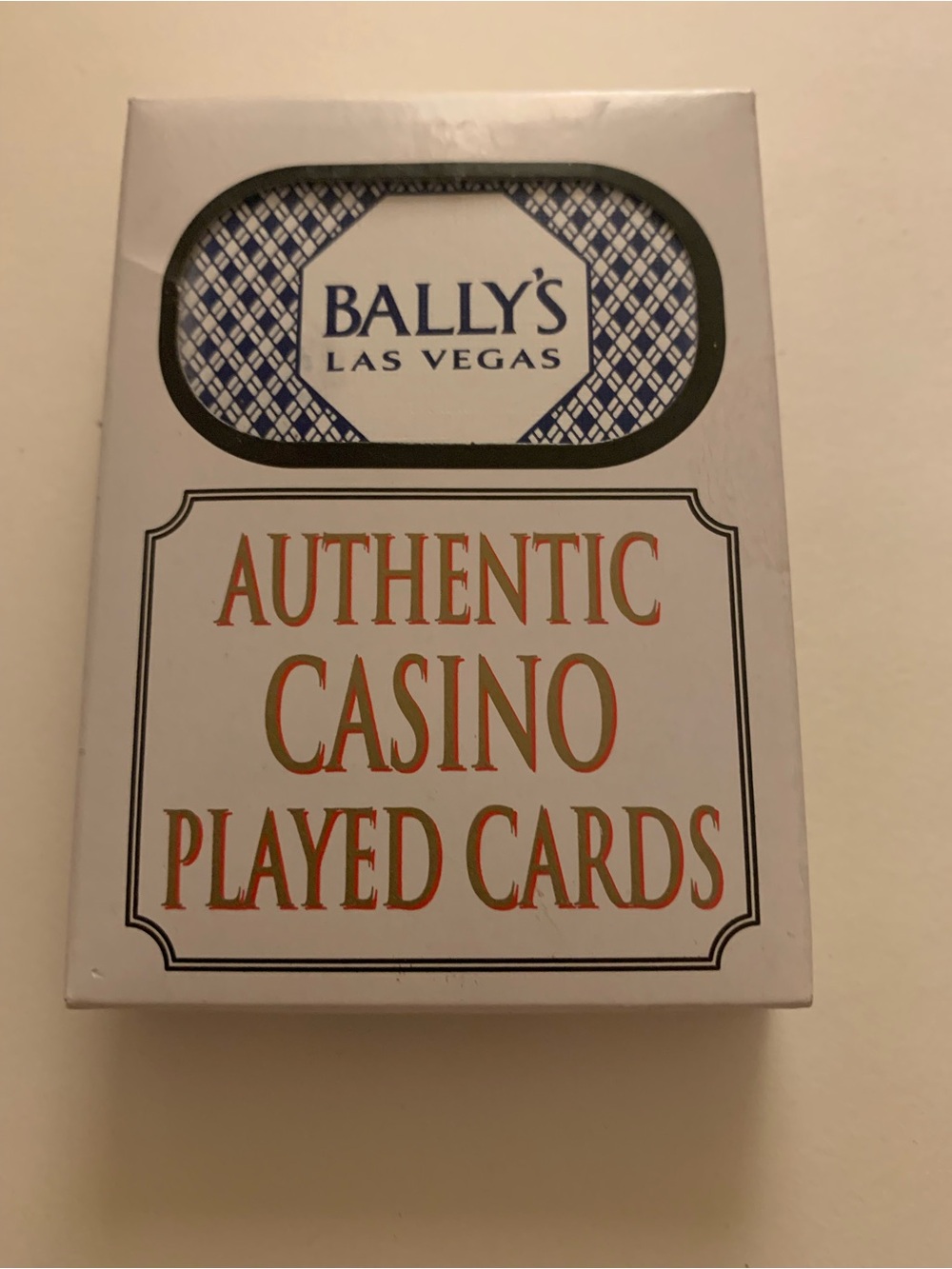 Authentic Casino Played Cards - White